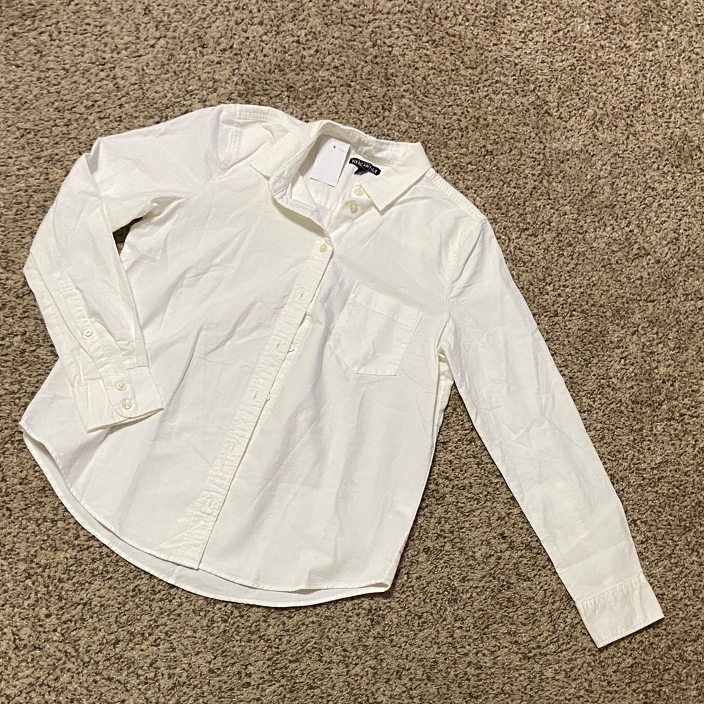 J.Crew Factory white button-down shirt